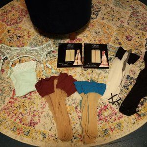 Lot of 7 pairs of plus size back seam stockings